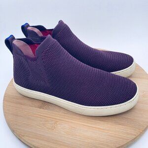 Rothy's High Top Sneakers Womens 8.5 Purple Mesh Knit Slip On